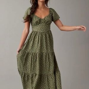 American Eagle Outfitters Green Maxi Dress